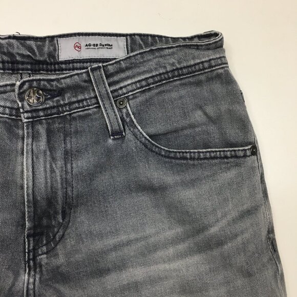 AG ADRIANO GOLDSCHMIED Gray THE TELLIS Modern Slim 5 Pocket Logo Hardware Jeans - Picture 7 of 16